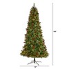 Nearly Natural 9-ft Norway Mixed Pine Artificial Christmas Tree with 650 Clear LED Lights, Pine Cones and Berries - 2 of 4