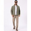 INSPIRE CHIC Men's Stand Collar Full Zip Long Sleeve Plush Fleece Winter Jacket - 2 of 4