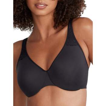 Collections Etc Full-coverage Posture Support Wireless Lace Bra 44c Black :  Target