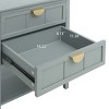 28.5"H Nightstand Bedside Table for Bedroom, End Table with 2 Drawers and Open Storage Shelf, for Living Room, Wood Frame, Light Gray - 4 of 4