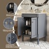 Lyngins Modern 24" Freestanding Bathroom Vanity with Sink & Soft-Close Hinges, 2-Tier Retro Bathroom Storage Cabinet, Single Sink Bathroom Vanity - 4 of 4