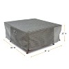 Shield Platinum 3-Layer Water Resistant Outdoor Fire Table Covers, Grey Melange- 44x44x25" - 2 of 4