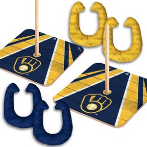 MLB Milwaukee Brewers Horseshoe Bag Toss Game Set - 1 of 4