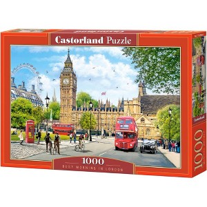 1000 Piece Jigsaw Puzzle, Busy Morning in London, United Kingdom, Great Britain, England puzzle, Big Ben, Adult Puzzle, Castorland C-104963-2 - 1 of 4