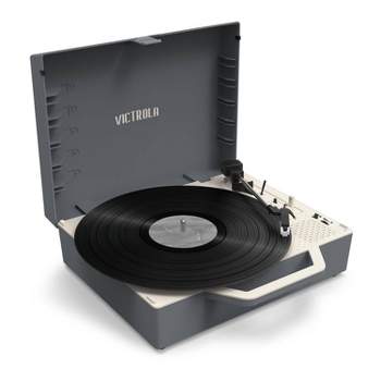 Victrola - Re-Spin Sustainable Bluetooth Suitcase Record Player - Gray