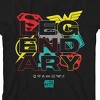 Bioworld The Justice League Legendary Hero Logos Black Graphic Tee Toddler Boy to Youth Boy - 2 of 3