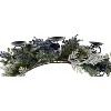 Pine Centerpiece Candle Holder With Frosted Greenery 11 Inch Height For Holiday Decor By Melrose - 2 of 3
