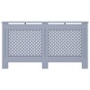 vidaXL Radiator Cover Anthracite 59.8" MDF Heater Heating Cover Storage Shelf - 3 of 4
