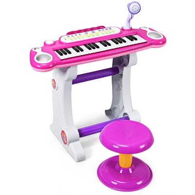 SUGIFT 37 Key Electronic Keyboard Kids Toy Piano Included Microphone and Stool