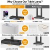 Itopfox 21" Touch Bedside Lamps with USB & AC Outlets, 3-Way Dimmable Table Lamps Set of 2 for Bedroom, Living Room, Office, Gray Shade, LED Bulbs - 4 of 4