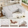 Dyonery Sleeper Sofa Bed, 81" L/U Shaped Pull Out Couch with Storage Chaise, 5-Position Backrest, USB & Type-C Ports, Chenille - 4 of 4