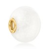 Ross-Simons White Kunlun Jade Bead Pendant With 14kt Yellow Gold Size 0.63 - 3 of 4