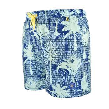 Banana Boat UPF50+ Men's Quick Dry Bathing Suit | Palm Trees Navy or Royal