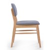 Mid-Century Upholstered Dining Chairs Set of 2, Rubberwood Frame Dining Room Chairs with Padded Seat and Back for Kitchen - Cuddlewood - 3 of 4