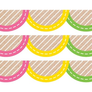 Creative Teaching Press® Krafty Pop Colorful Kraft Jumbo Scallops EZ Border, 48 Feet Per Pack, 3 Packs - 1 of 3