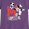 Girls' - Disney - Minnie Soccer 28 Fitted Short Sleeve Graphic T-Shirt - 2 of 4