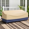 Costway Patio 77''x43'' 3-Seater Outdoor Deep Couch Sofa Cover Waterproof Handle Air Vent - 3 of 4