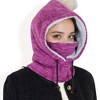 Anna-Kaci Women's Fleece-Lined Hooded Neck Warmer with Adjustable Drawstrings for Full Coverage and Winter Protection - 3 of 4