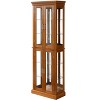 VYNXARIA Classic Oak Curio Cabinet with Adjustable Glass Shelves and Mirrored Back - 3 of 4