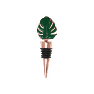 Unique Bargains Bottle Stoppers Monstera Leaf Zinc Alloy PTR 3.94"x1.34"x0.79" 1 Pc - 1 of 3