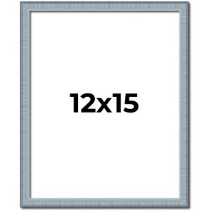 PosterPalooza | Textured Blue Picture Frame - UV Acrylic, Foam Board Backing, Hanging Hardware - 1 of 4