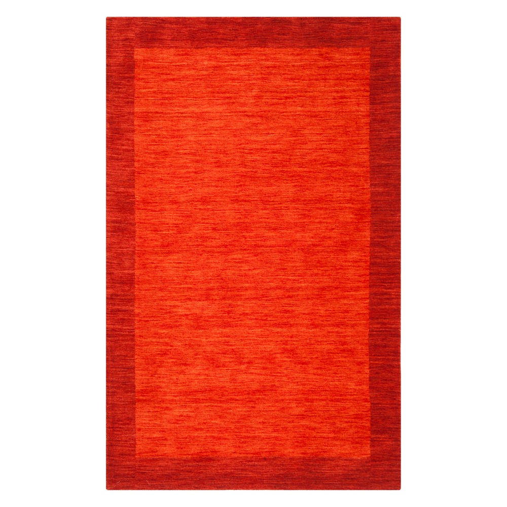 4'x6' Color Block Loomed Area Rug Red - Safavieh