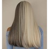 Jessie's Wig 26 Inch Silky Straight Bang Cosplay Wigs Synthetic Wigs Half Ash Grey Half Blonde 1 Pc/Pack - 4 of 4