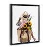 Stupell Industries Woman Carrying Floral Backpack, 17" x 21" - 3 of 4