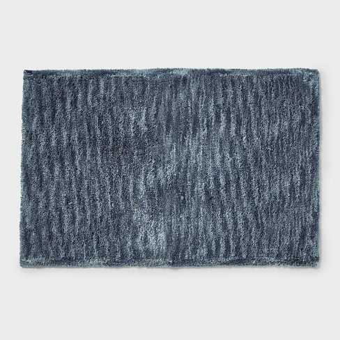 20"x30" Luxe Space Dye Bath Rug Slate Blue - Threshold™ : Target