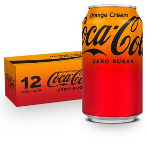 Coca-Cola Zero Sugar Orange Cream Soda - 12pk/12 fl oz Cans - 1 of 4