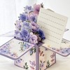 Wrapables 3D Pop Up Floral Greeting Card, Flower Bouquet Card for Mother's Day, Birthday, Anniversary, All Occasions, Purple Bouquet - 3 of 4