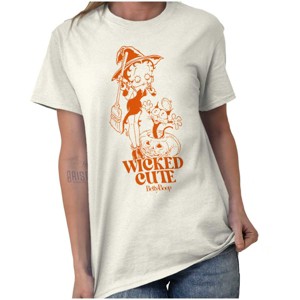 Halloween Betty Boop Wicked Cute Womens Graphic T Shirt Tees Brisco Brands - 1 of 4