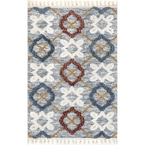 Nuloom McKenna Moroccan 5x8 Indoor Area Rug for Living Room Bedroom Dining Room, Grey/Ivory - 1 of 4