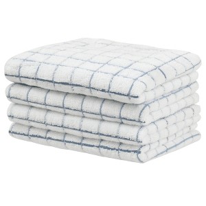 Unique Bargains Cotton Soft Absorbent Plaid Hand Towels - 1 of 4
