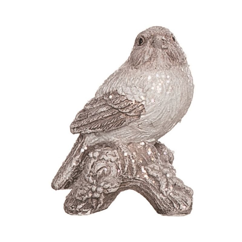 Transpac Winter Glitter Ceramic Bird Figurines Set of 3, 2 of 5