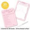 Big Dot of Happiness Tying the Knot Bridal Shower 2-in-1 Game Cards, Guess the Dress or Pink Bow Bachelorette Activity Duo Games - Set of 20 Cards - 2 of 4