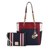 MKF Collection Rochelle Vegan Color Block Vegan Leather Women’s Tote Bag with Wristlet by Mia K - 2 of 4