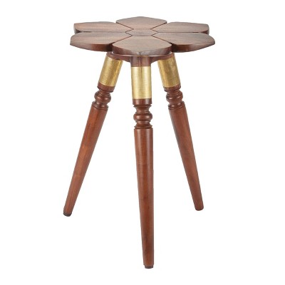 Accent Table, Wood Flower Top  - Olivia & May
