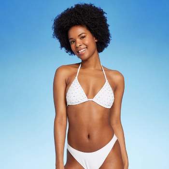Women's Elongated Triangle Bikini Top - Wild Fable™ White M : Target