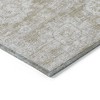 Beige Tan And Gray Floral Washable Indoor Outdoor Area Rug - 4 of 4