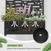 MAYEERTY Planter Box with Trellis Iron Black Gerald Wide Edge Street Style 47x47x16in 3-Piece Set - 3 of 4