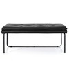 Nano  48" Faux Leather Double padded Cushion Bench - Maison Boucle - 3 of 4