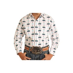 Boy's Long Sleeve Buffalo Print Western Snap Shirt - Panhandle - 1 of 1