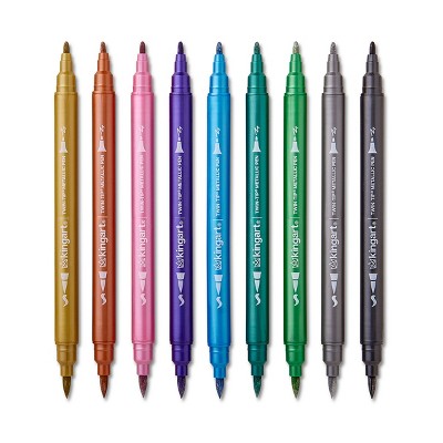 KINGART Twin-Tip Metallic Pens 10 Colors