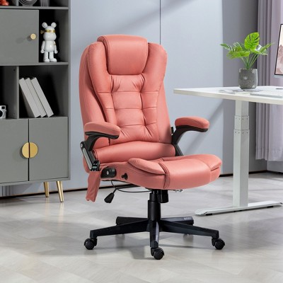 NicBex Adjustable Office Chair Modern Microfiber Massage Computer Chair with Armrests, 6 Vibration Points, Heating Function for Office, Study