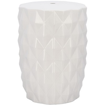 Posy Garden Stool - White - Safavieh