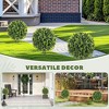 Resenkos 2 Pack 1.3ft Artificial Ball Eucalyptus Topiary with Ground Stake, UV Resistant Faux Greenery for Indoor Outdoor - 4 of 4