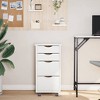 Rolling Cabinet Honey Brown Solid Pine Wood, Engineered Wood, PlasticvidaXL - 3 of 4