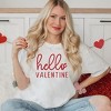 Simply Sage Market Women's Hello Valentine Cursive Short Sleeve Graphic Tee - 2 of 3