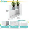 TOAOTBNBO Metal Planters with Drainage Holes, Tall Planter with Removable Shelf, Outdoor Planter Pots for Garden and Porch, White - 3 of 4
